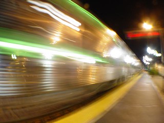 Barring train flying by