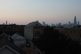 Skyline - Chicago dawn from our roof deck