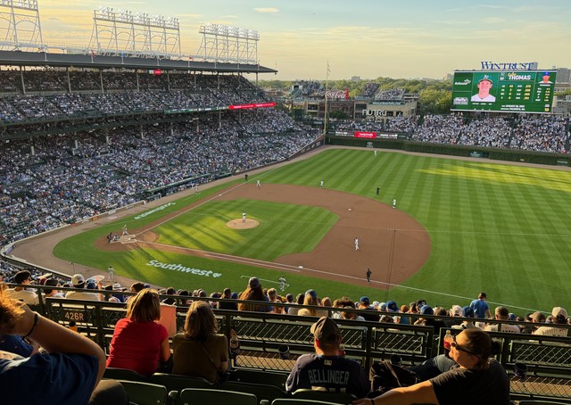 Evening game at Wrigley