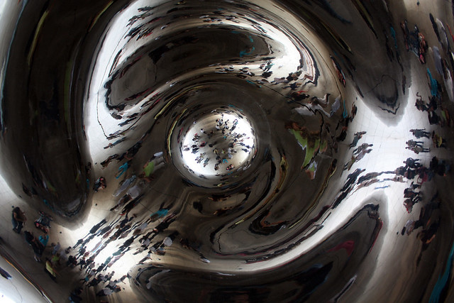 Underneath the Cloud Gate "Bean" at Millenium Park