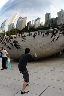 Skyline - German and the Cloud Gate "Bean" at Millenium Park