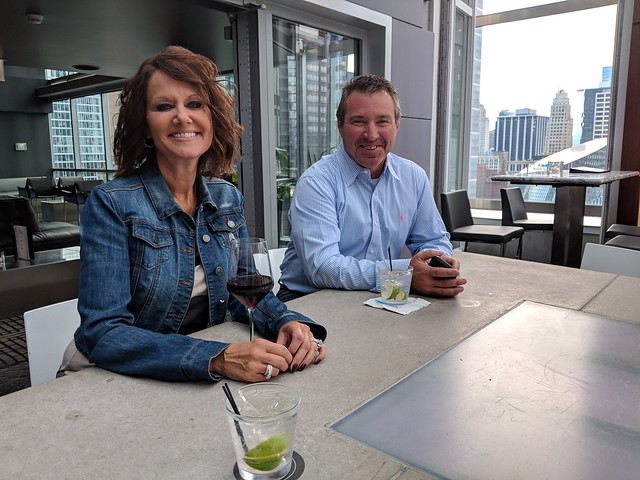 A pre-dinner cocktail on the Roof at the Wit