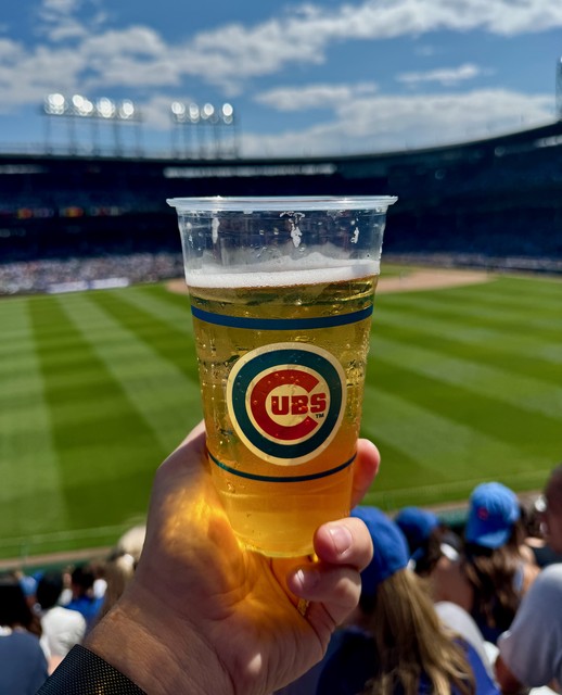 Beer in the bleachers