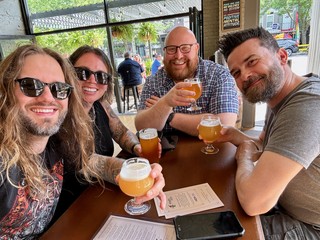 Trent - Showing the friends our favorite bar