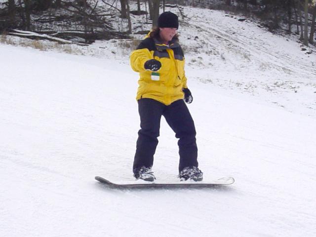 Kari bombing the hill