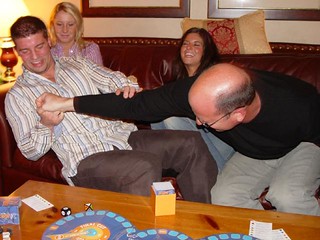 Thumb wrestling to settle a dispute