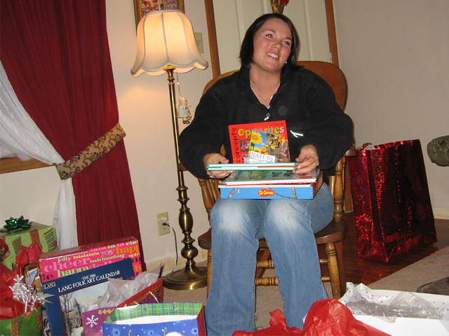Opening gifts