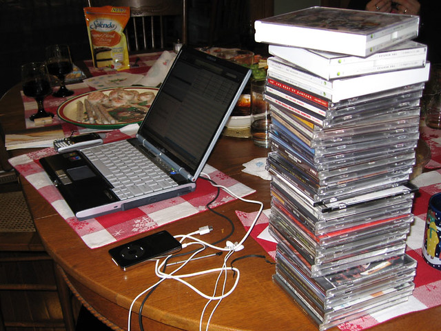 Immediately after I told him he could rip all his CDs and put them on his iPod