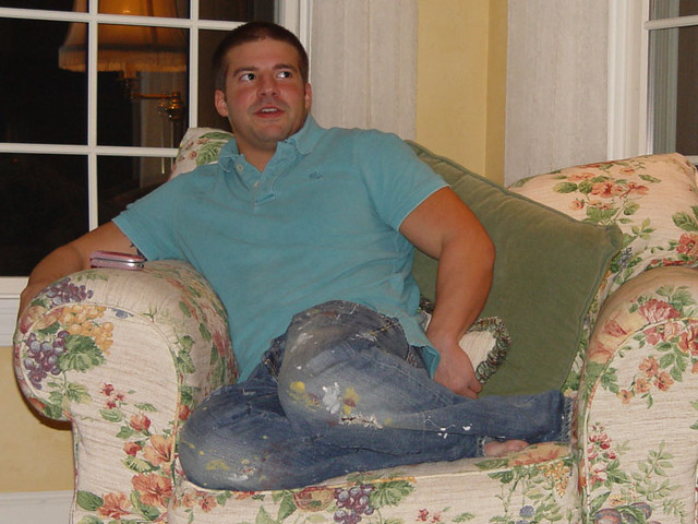 He just got done painting his phone pink