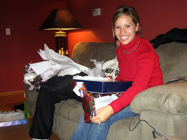 Bre'anna Opening Gifts