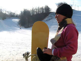 Snowboarding - My wife snowboards. <3