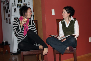 Girls sit in chairs weird