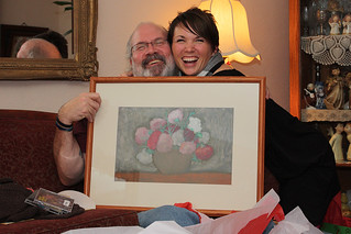 Kari painted this when she was a kid. Teresa nabbed it from the Library.