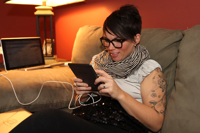 Not quite sure about her Kindle yet