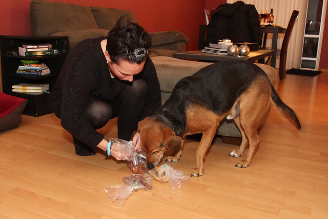 Garth opening his stocking