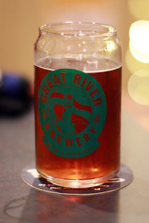 Havin a beer at Great River