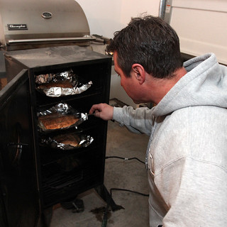 Smokin Salmon at mom's