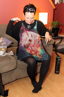 Kari's sequined unicorn tank