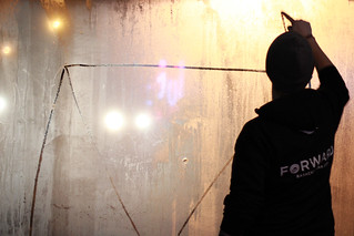 Drawing on the steamed up windows