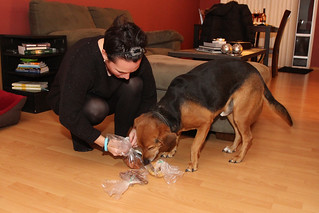 Garth opening his stocking