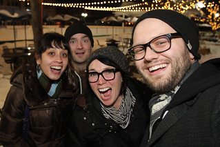 Hanging out by the pretty lights