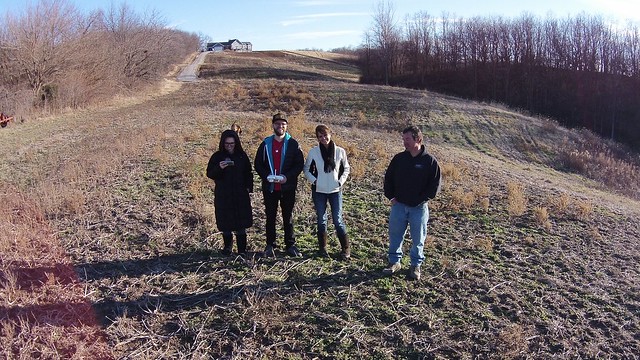 Hangin out in mom and Rod's front yard