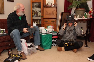 Santa brought batman stuff