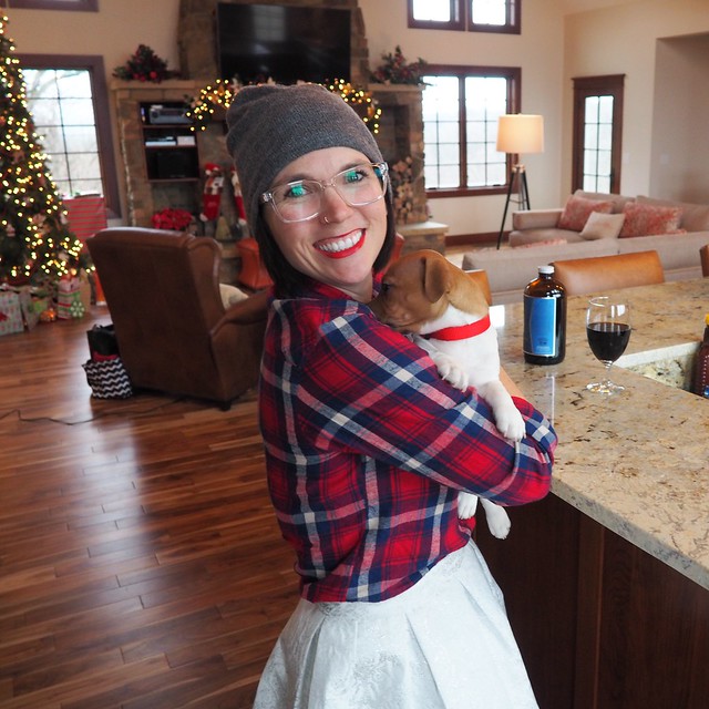 Mom got a new pup. Kari likes it.