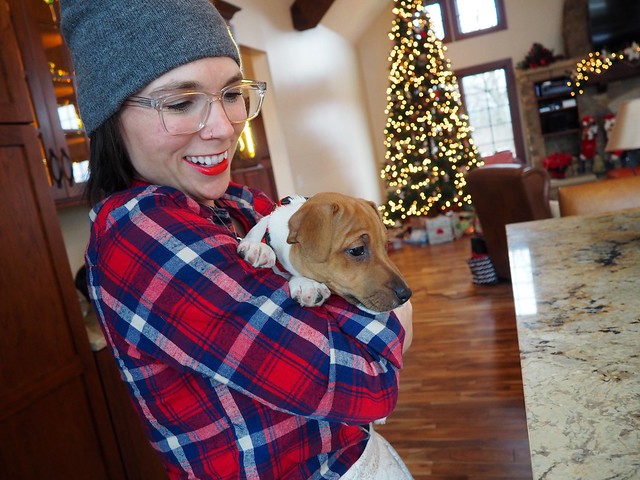 Kari and mom's puppy