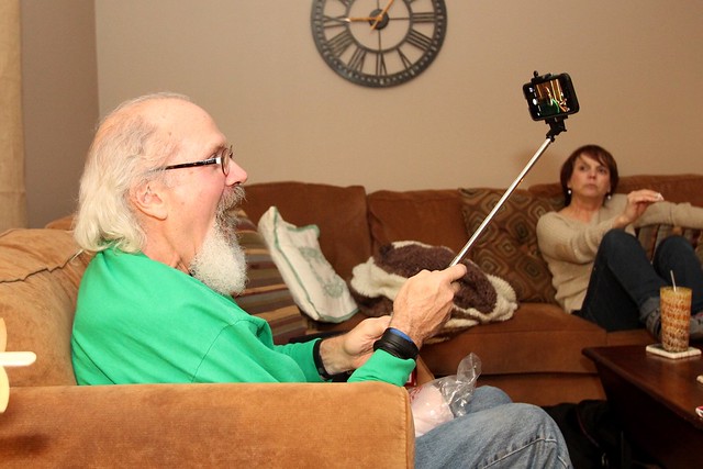 Jeff gets a selfie stick