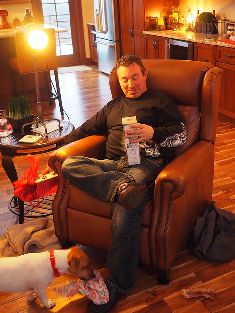 Opening gifts at mom's