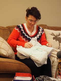 Opening gifts in Nevada