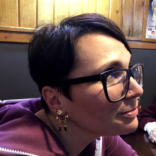 Joyce's santa earrings