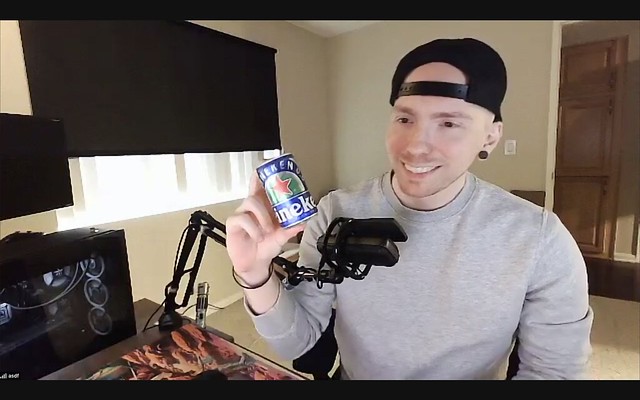 Vic randomly pulled out this lil baby NA heineken