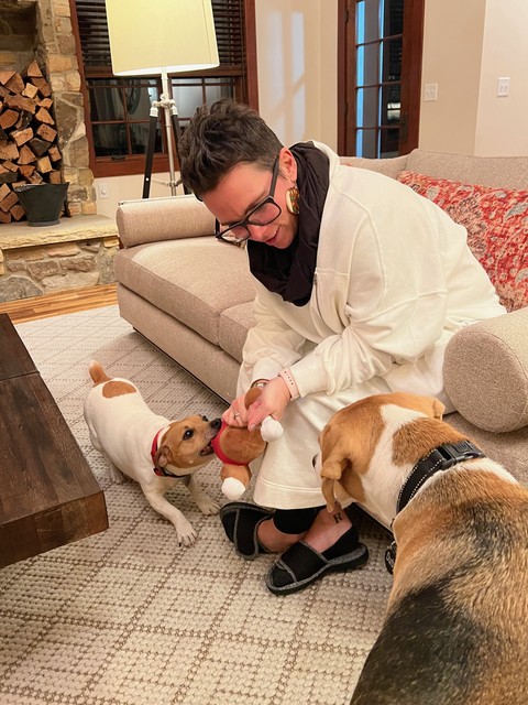 Durby is a little scared of Jaxon