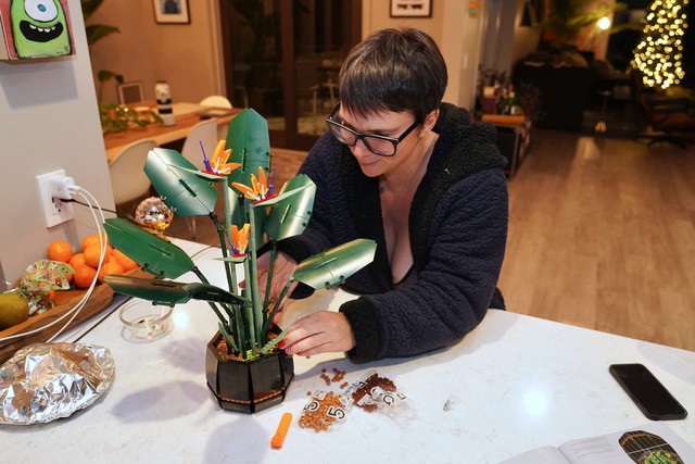 Filling the pot with "dirt"