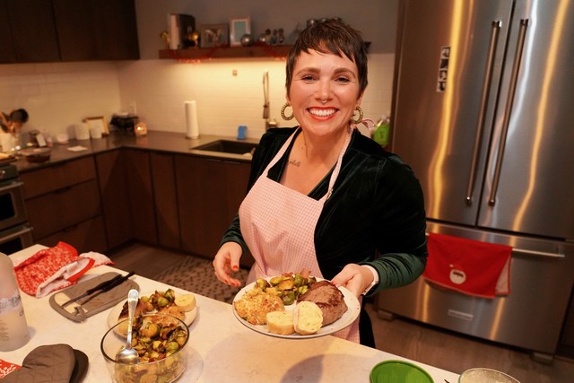 Filets, crab crakes, and sprouts