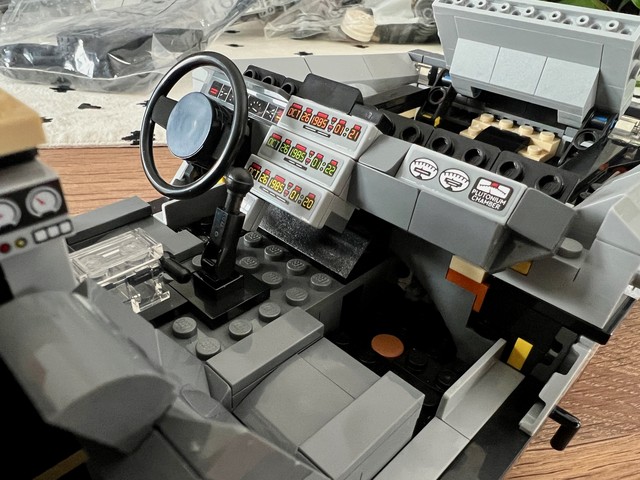 working on this delorean time machine interior