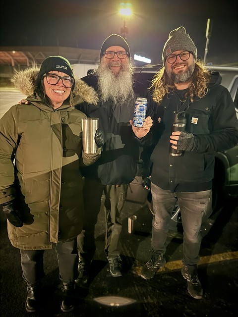 Pourin up some holiday cheer for a stroll through the Reiman Gardens