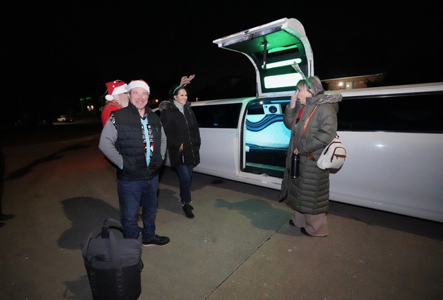 The limo has arrived