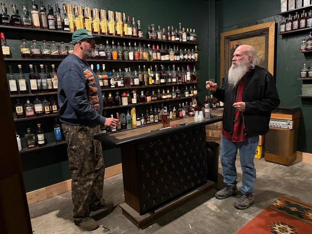 Finally got Jeff down to Cullen's whiskey room