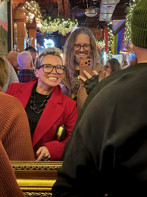 Lil gay Christmas mirror selfie