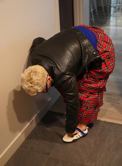 Goin to get some Christmas Eve brunch with this fancy lady