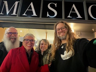 Derek Brooks and Kari Brooks - Just wrapped up a v tasty Christmas dinner at Masao