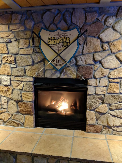 Definitely didn't expect to be sitting by this fire