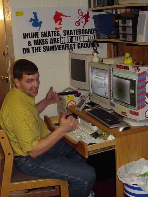 Chuck loves chatting