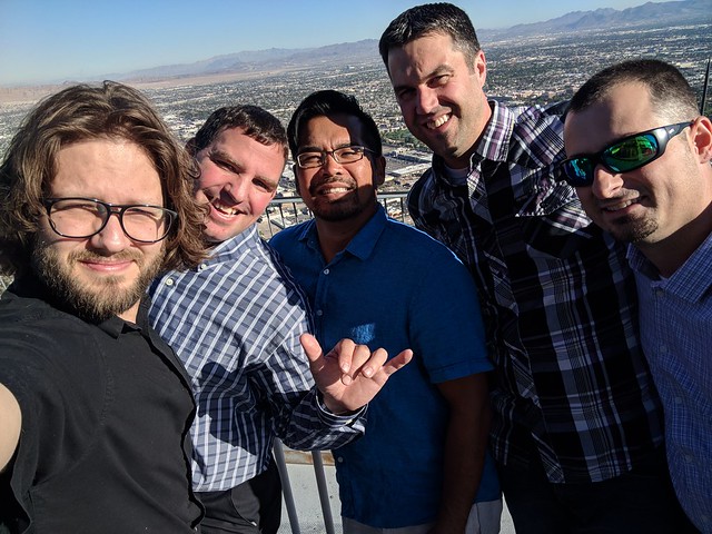 Stratosphere selfie attempt. The sun was very bright
