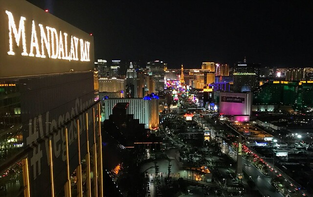Looking at the strip from the top of the Mandalay Bay