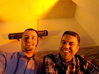 On the patio of the Foundation Room