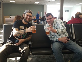 Chuck McGrane - Havin a pre-flight beer
